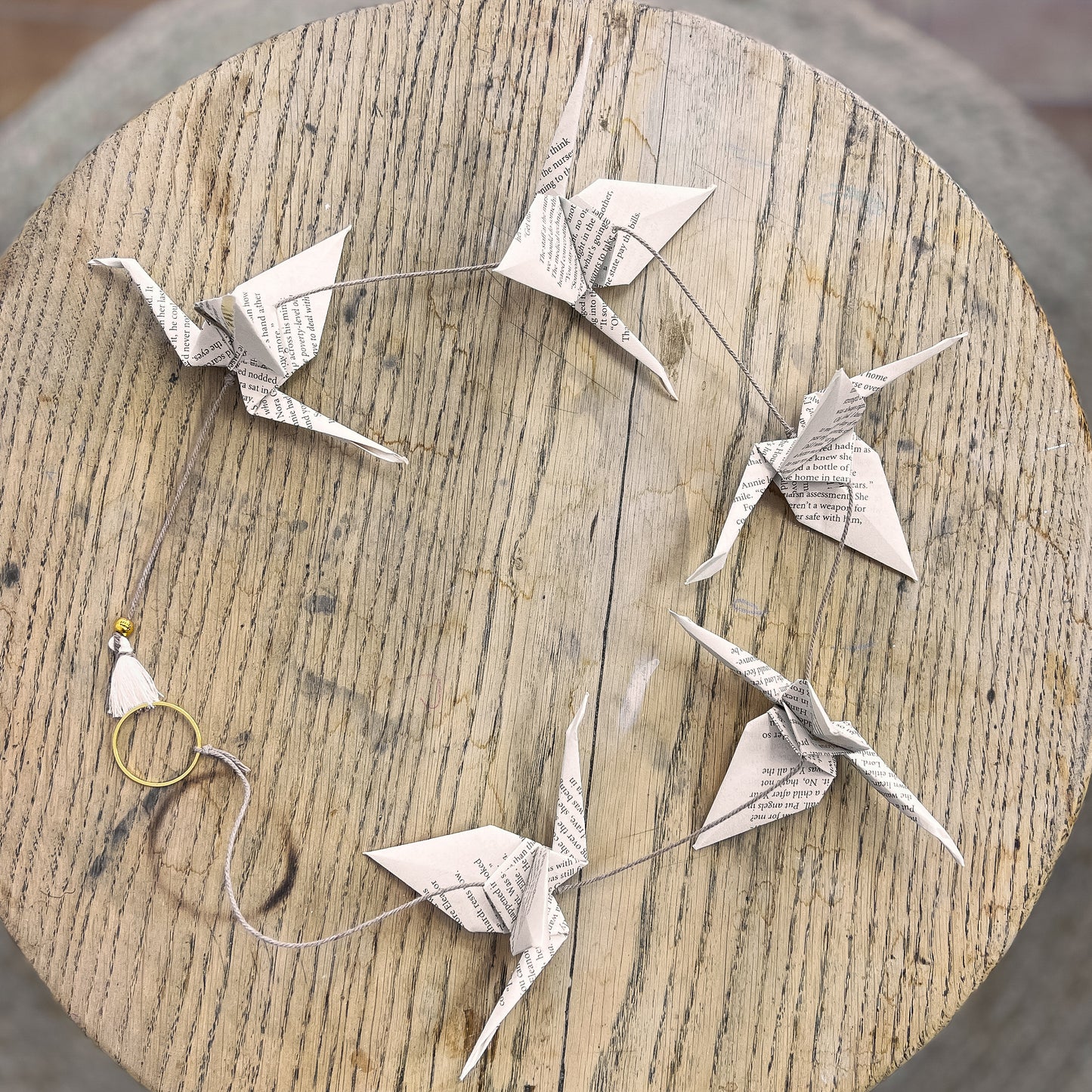 Origami garland 5 birds