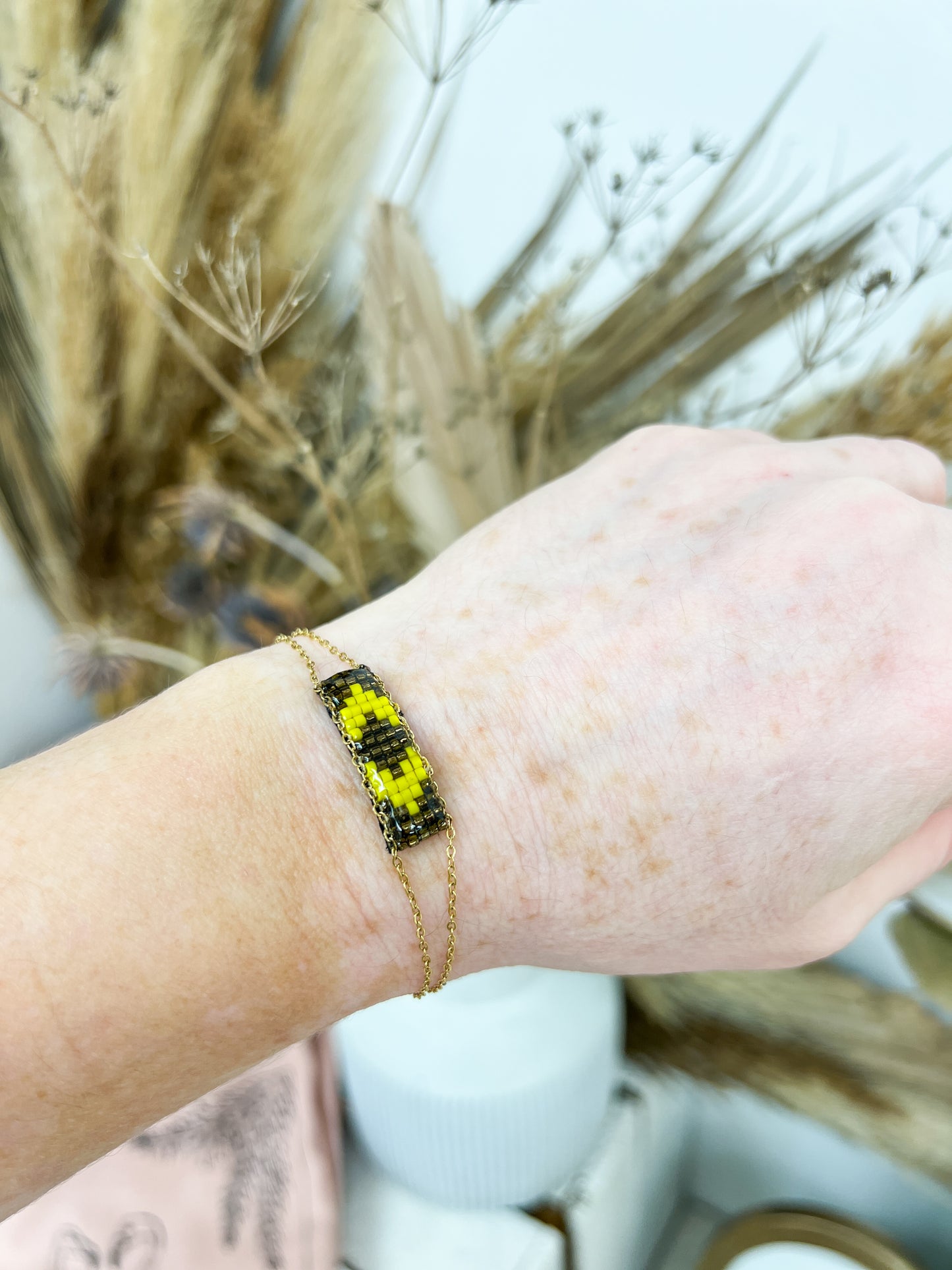 Miyuki beaded chain bracelet