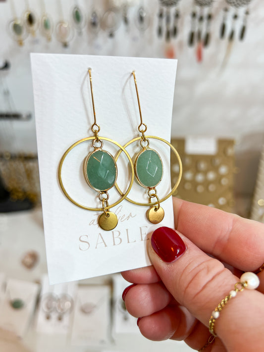 Boucles d'oreilles Saturne