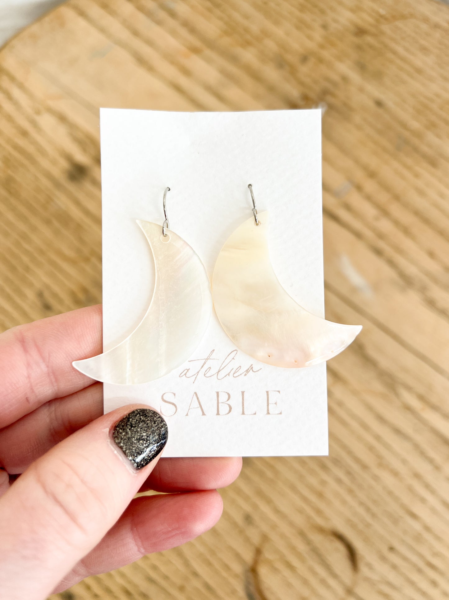 Argenté | Boucles d'oreilles Luna