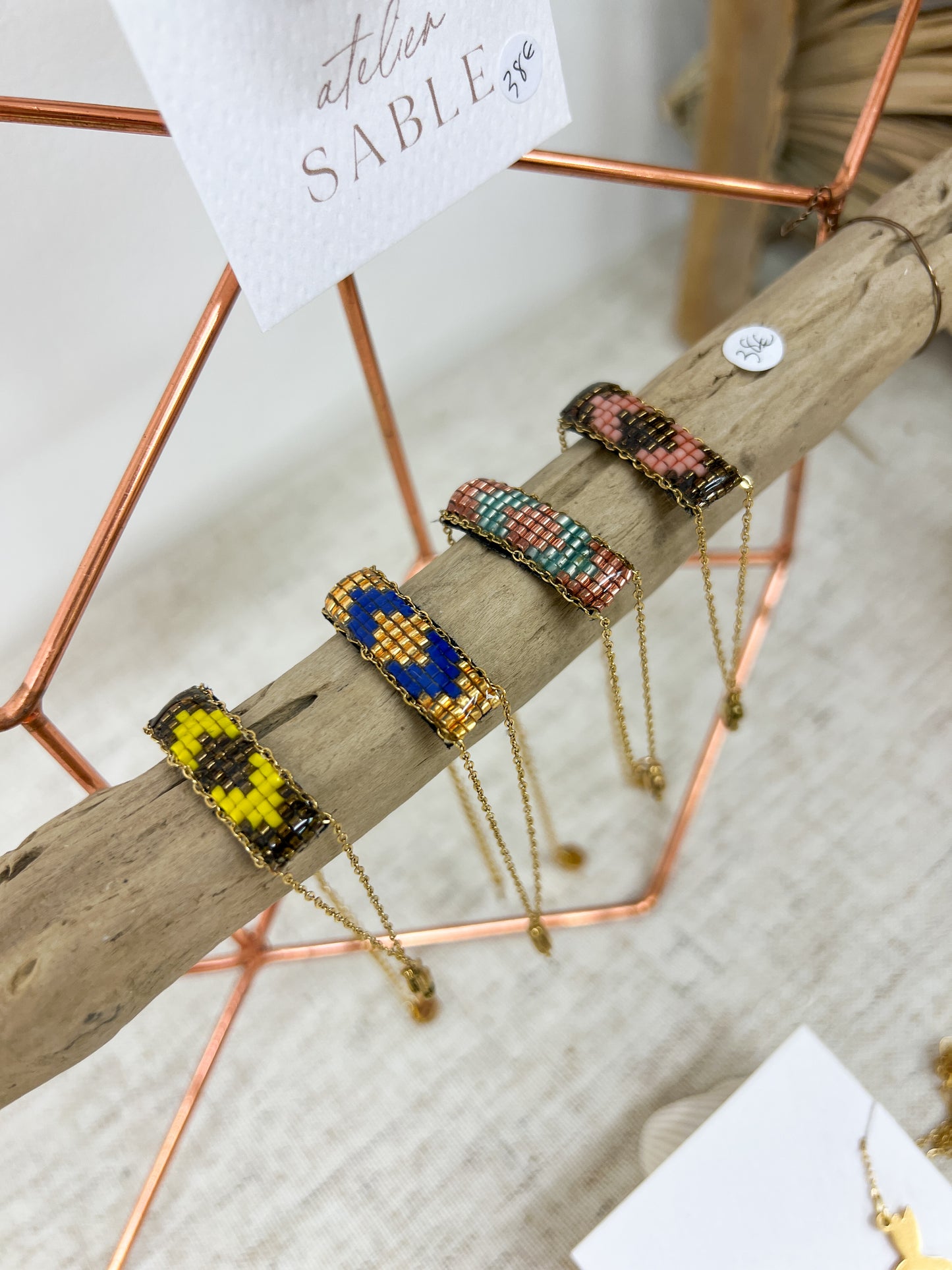 Miyuki beaded chain bracelet