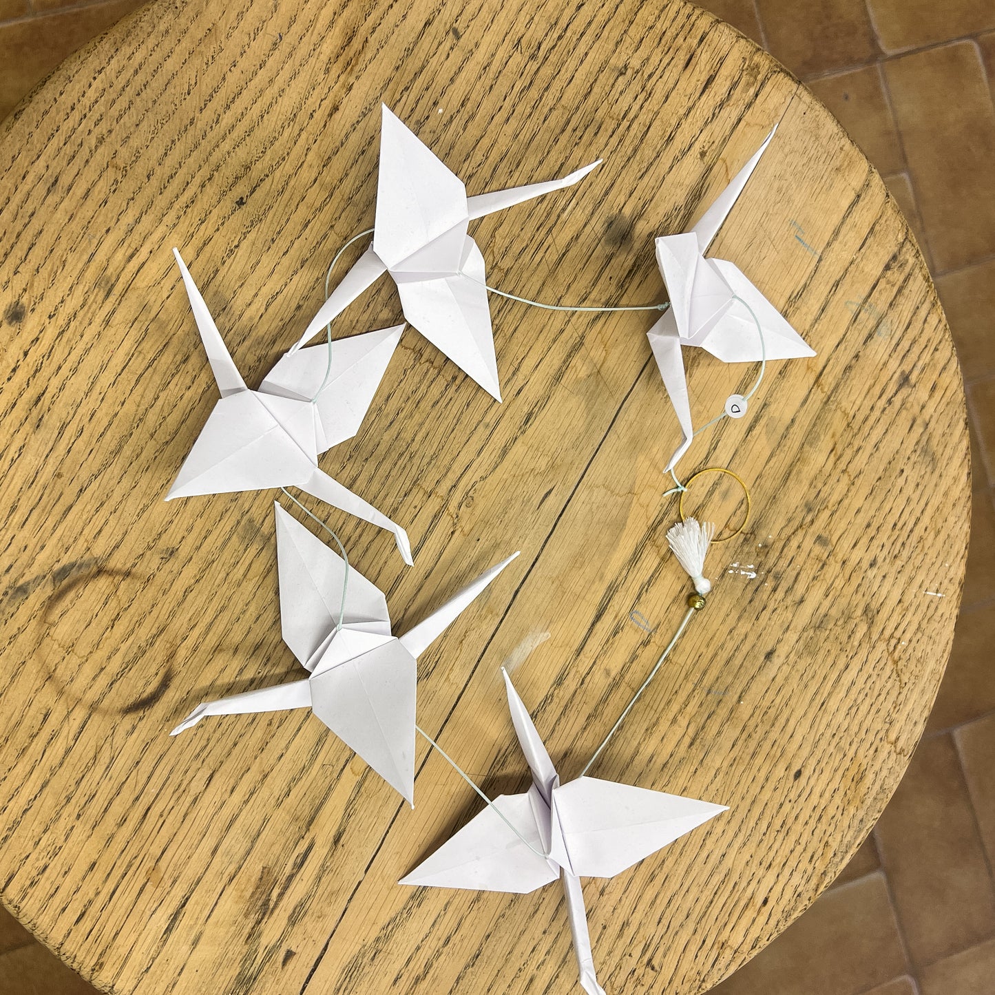 Origami garland 5 birds