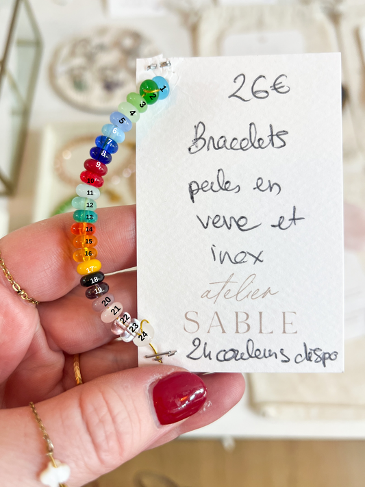Bracelet perles en verre