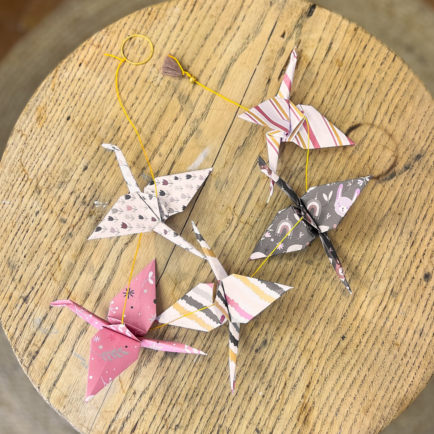 Origami garland 5 birds