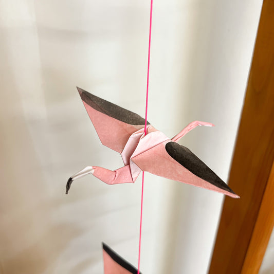 Guirlande Origami Flamant Rose