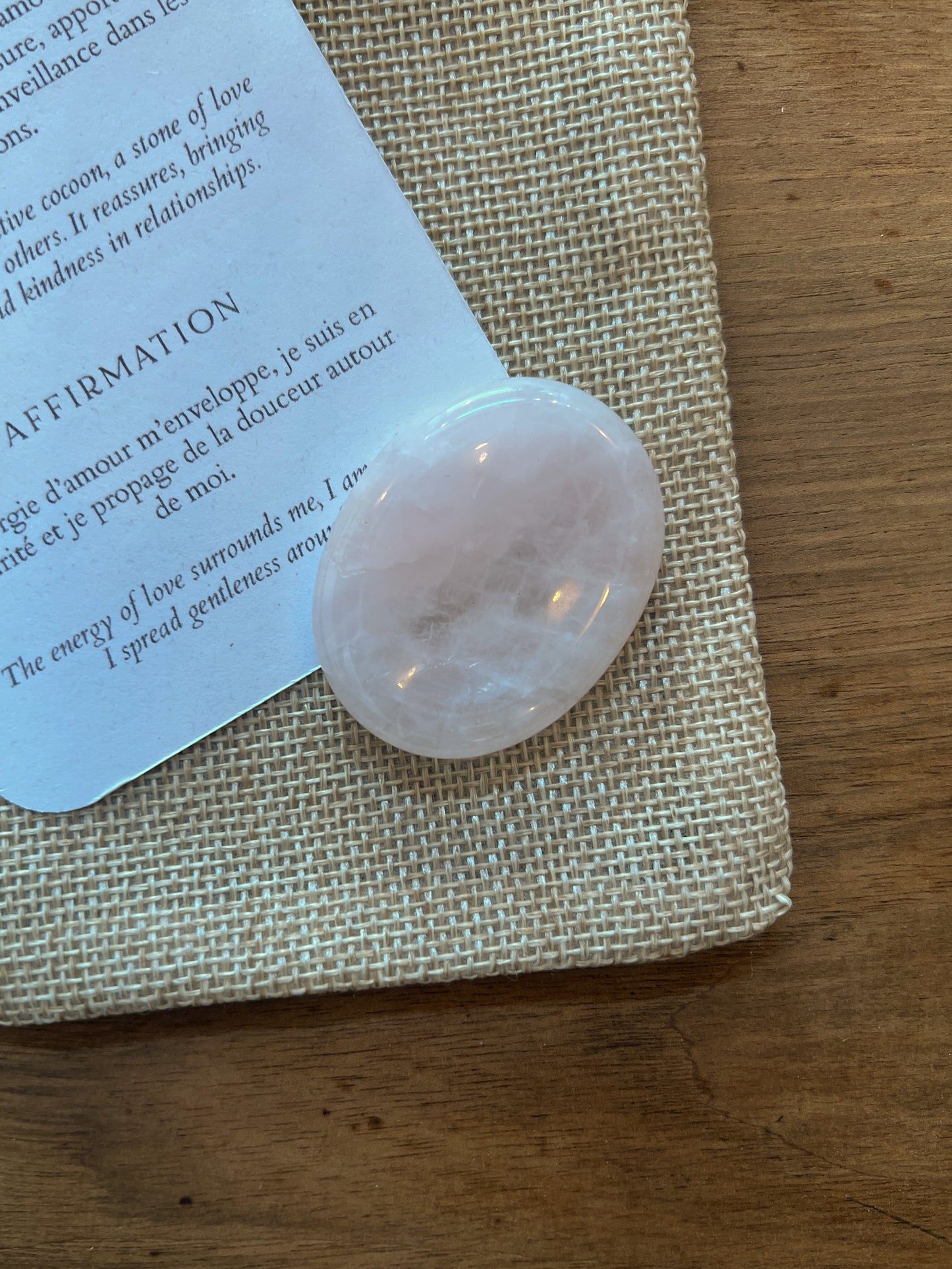 Quartz Rose | Pierre Fine "Anti-stress" | Worry Stone