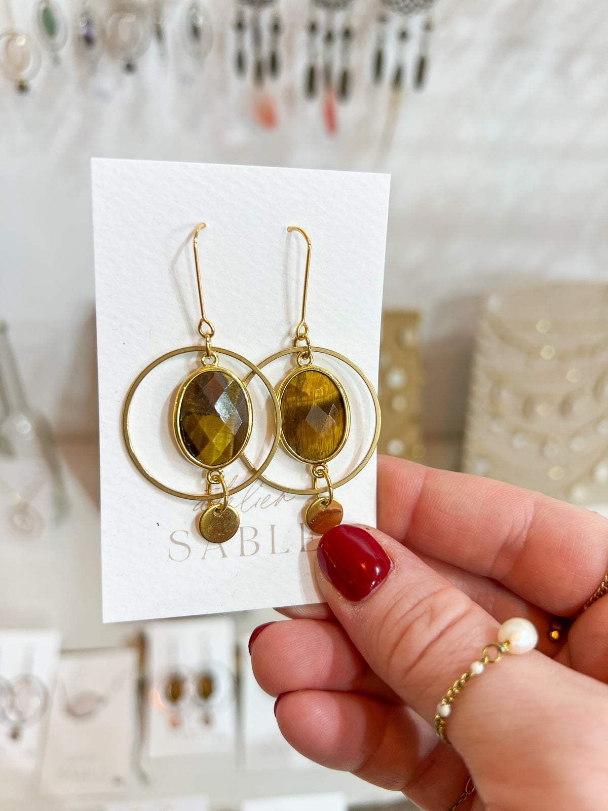 Boucles d'oreilles Saturne