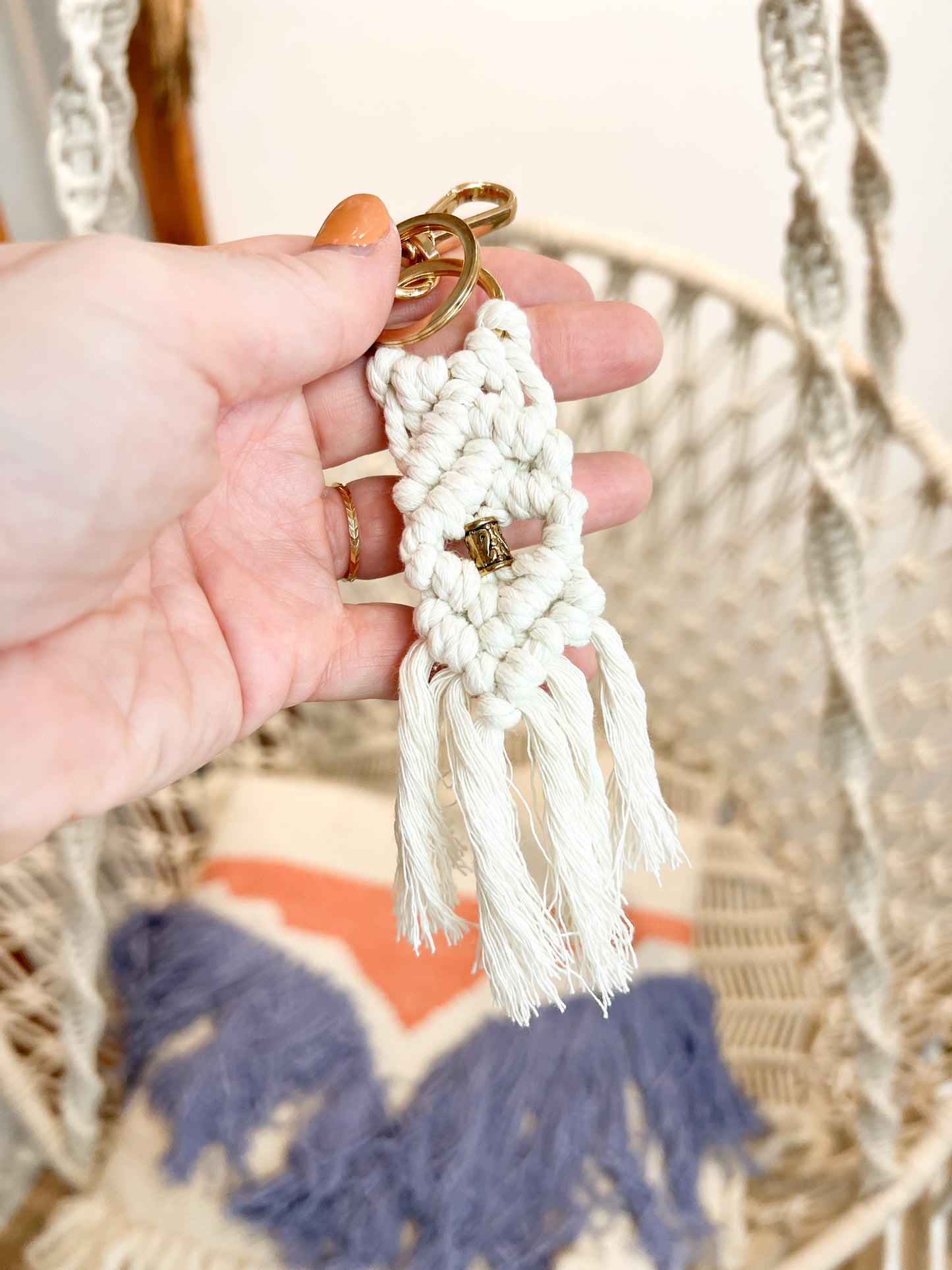 Porte clés en macramé