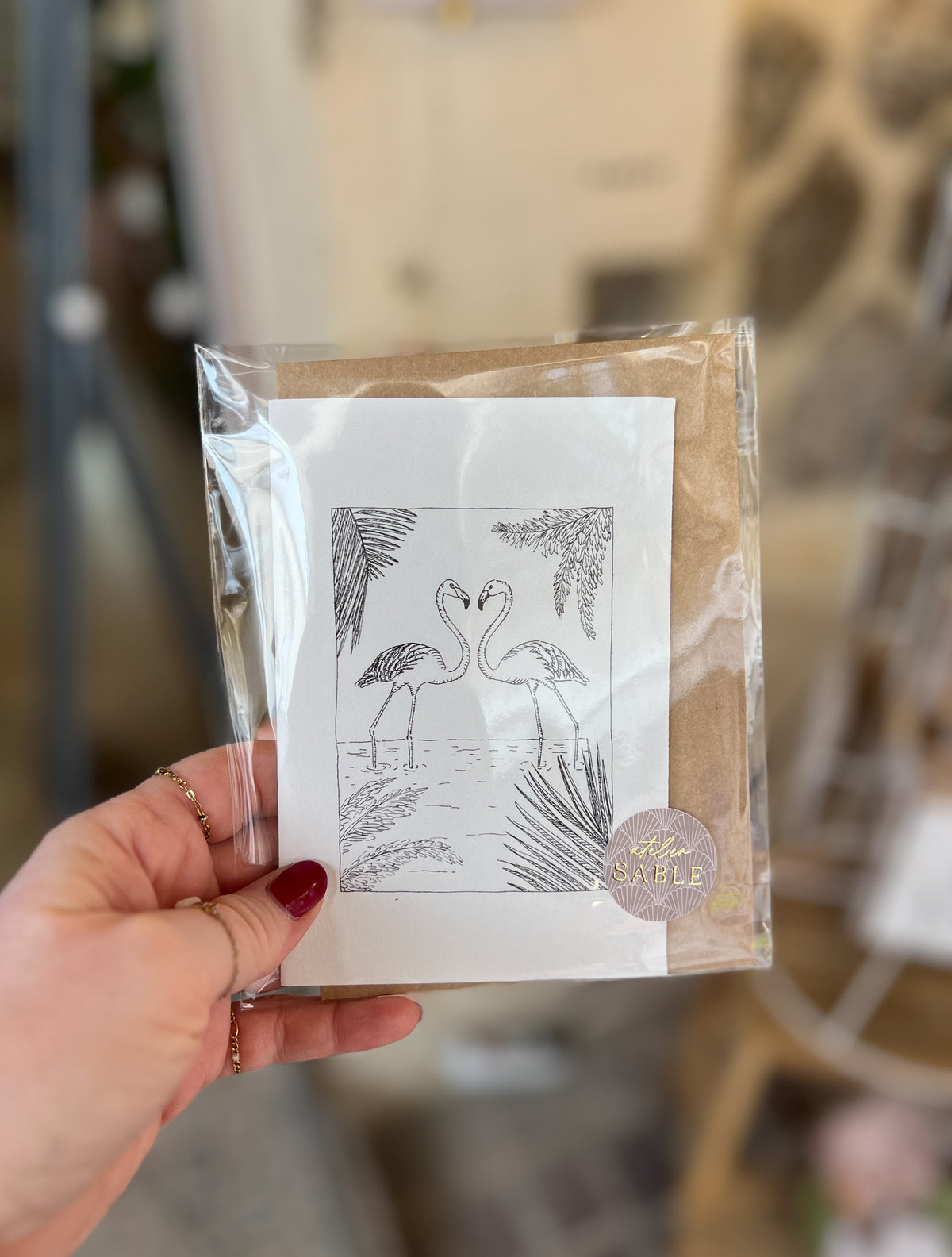 Carte Postale double volet avec enveloppe