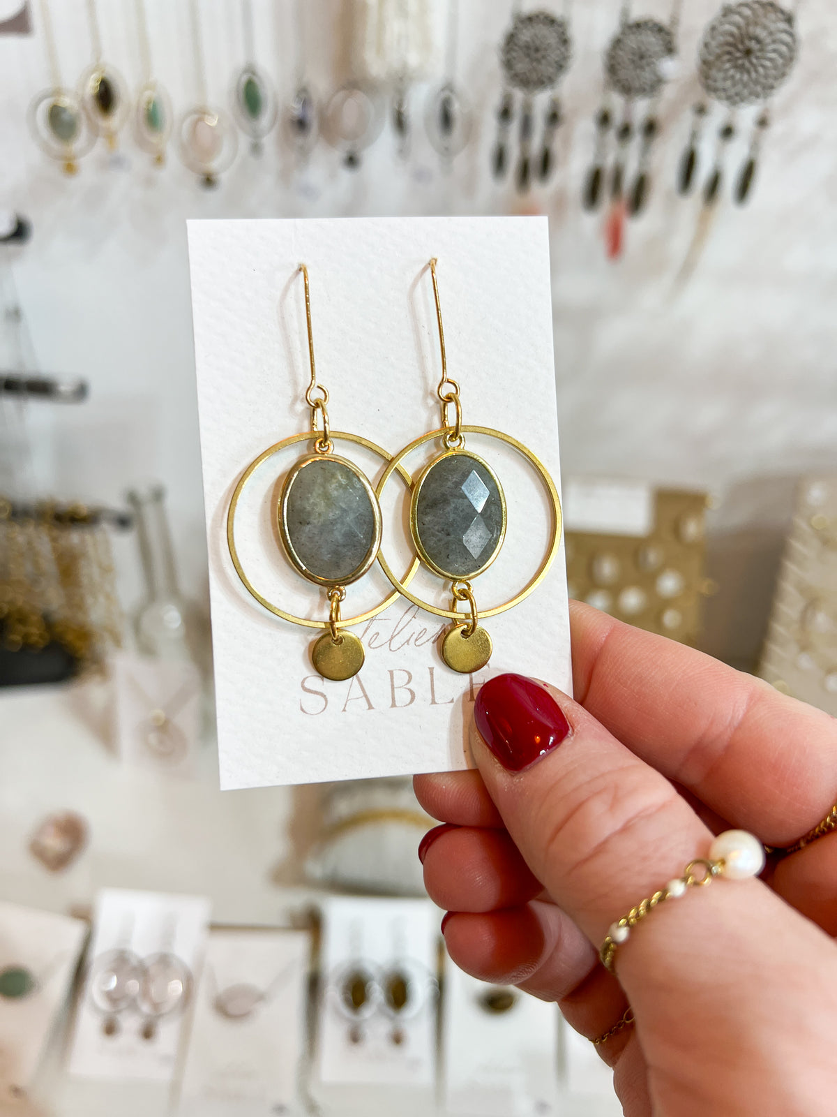 Boucles d'oreilles Saturne