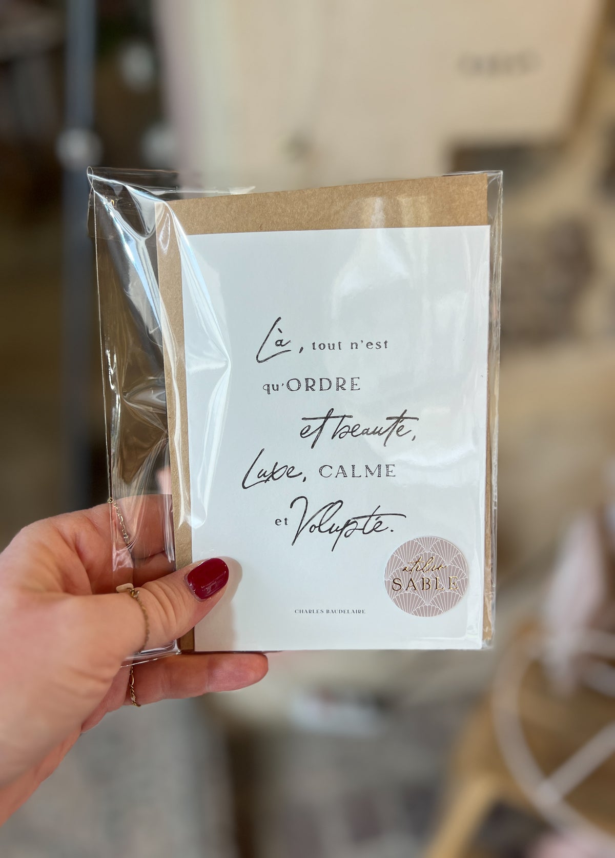 Carte Postale double volet avec enveloppe