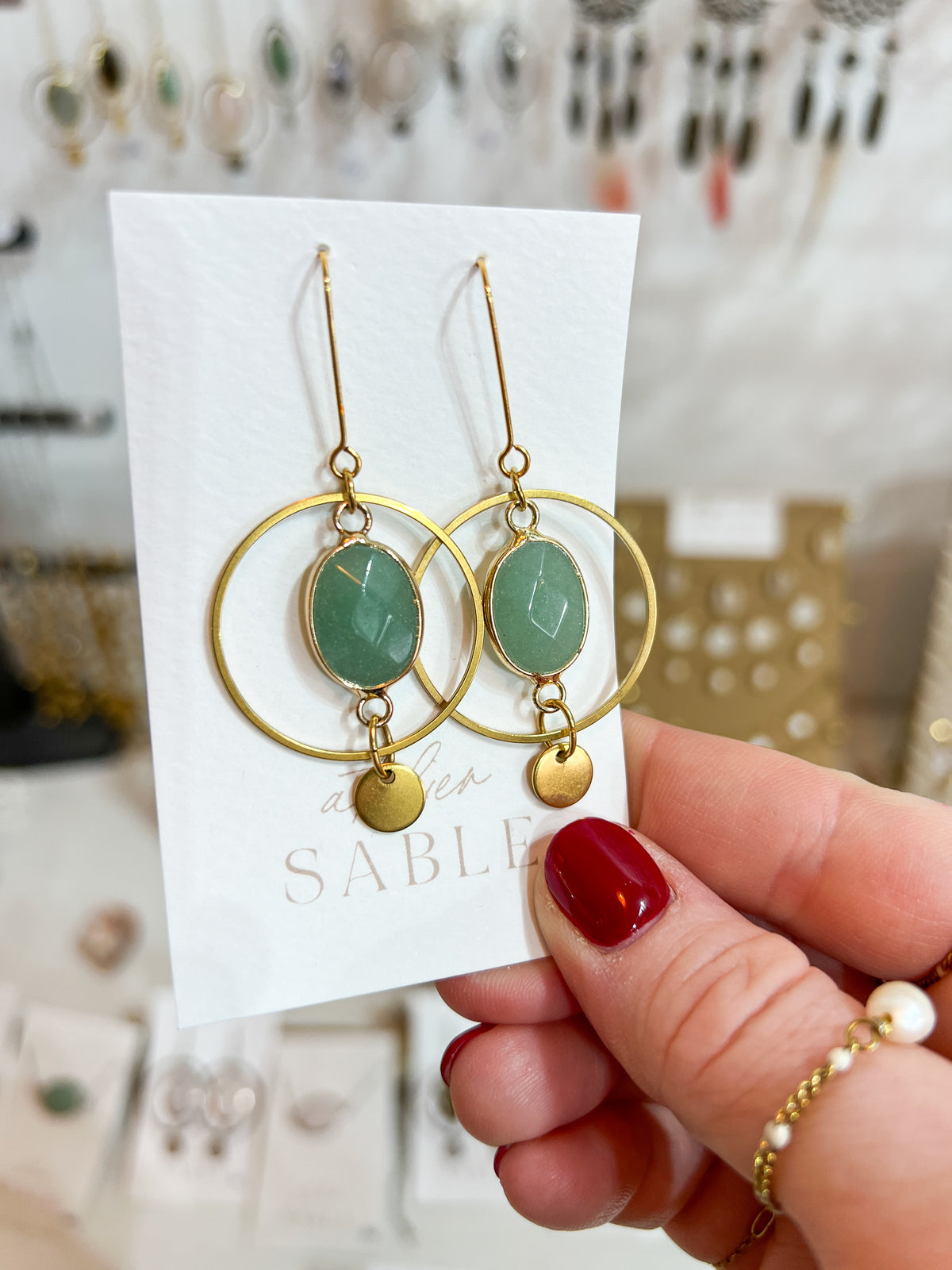 Boucles d'oreilles Saturne
