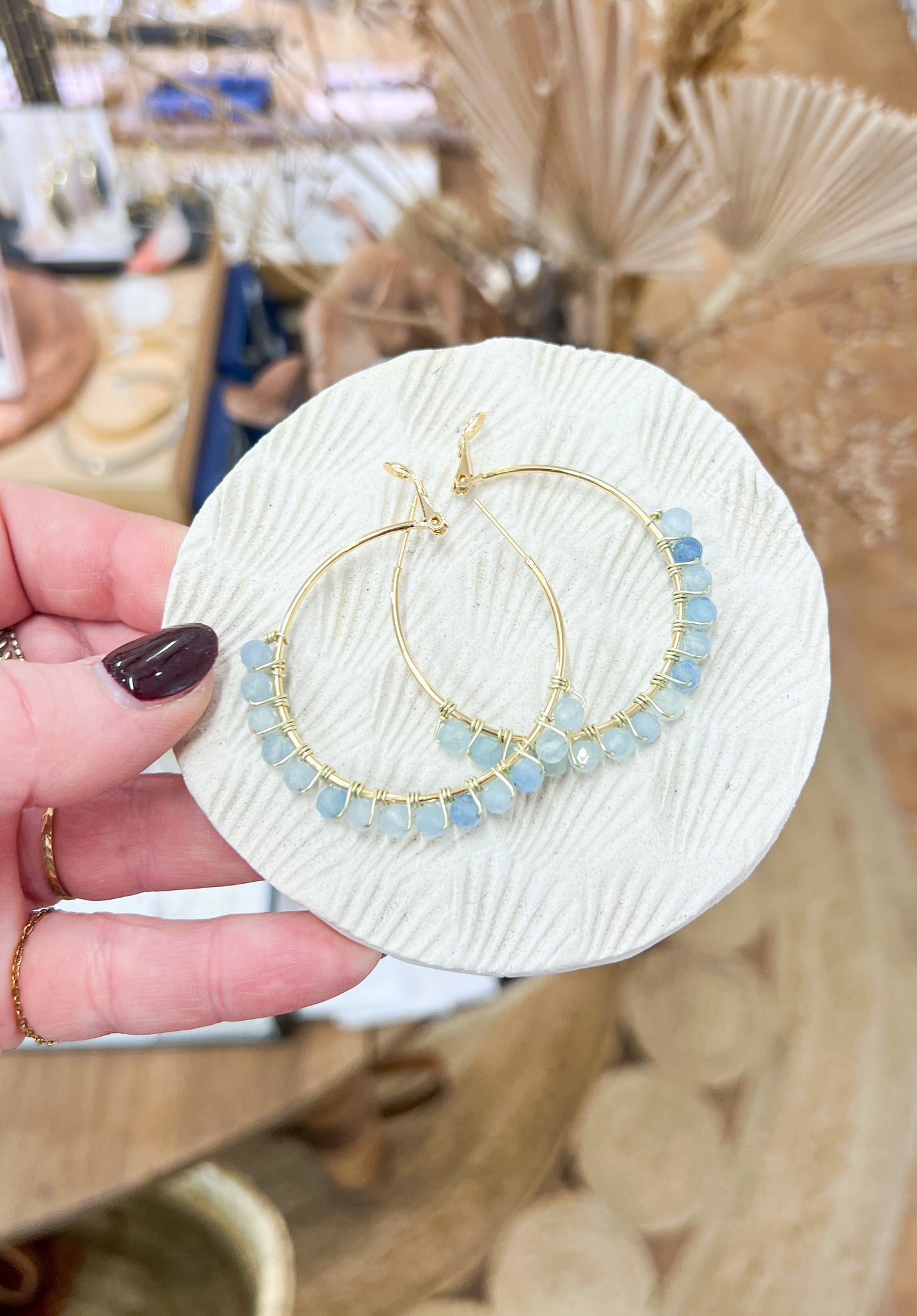 Boucles d'oreilles Créoles Pierre Fine