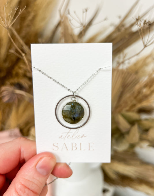 Argenté | Collier Labradorite