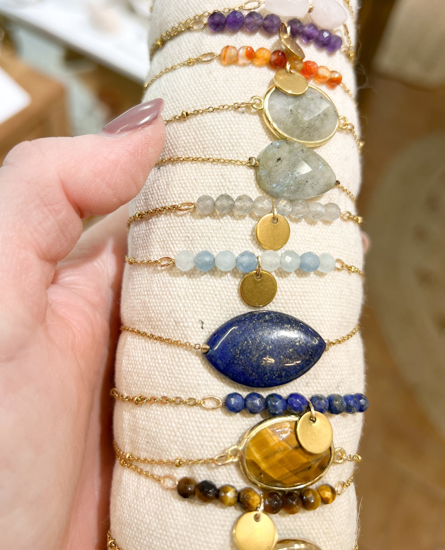 Aigue Marine | Collier ou Bracelet Butterfly | Doré ou argenté