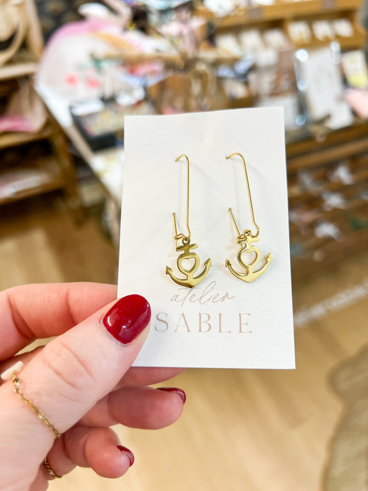 Boucles d'oreilles Croix de Camargue