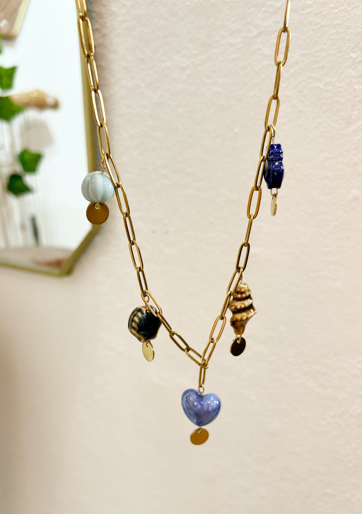 Collier Breloques Porcelaine
