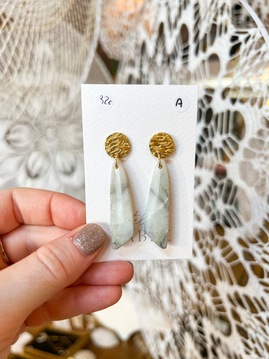 Natural Jade Naïade Earrings