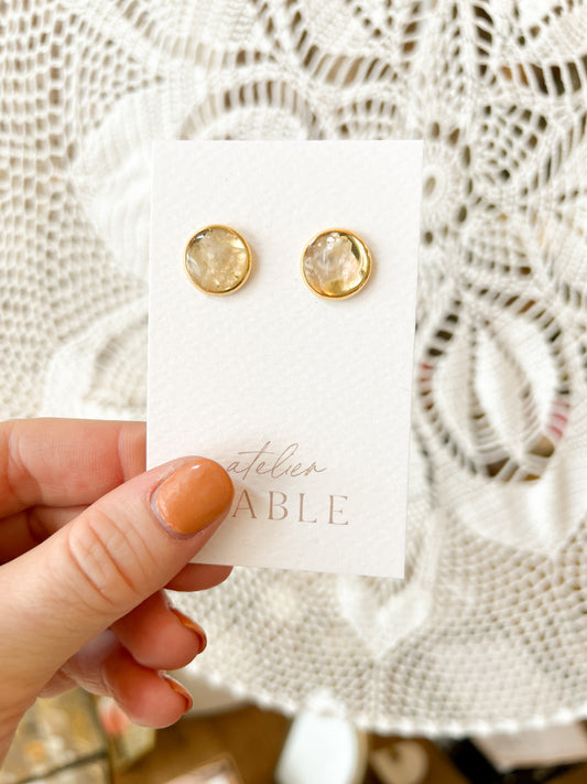 Boucles d'oreilles Puce Nacre