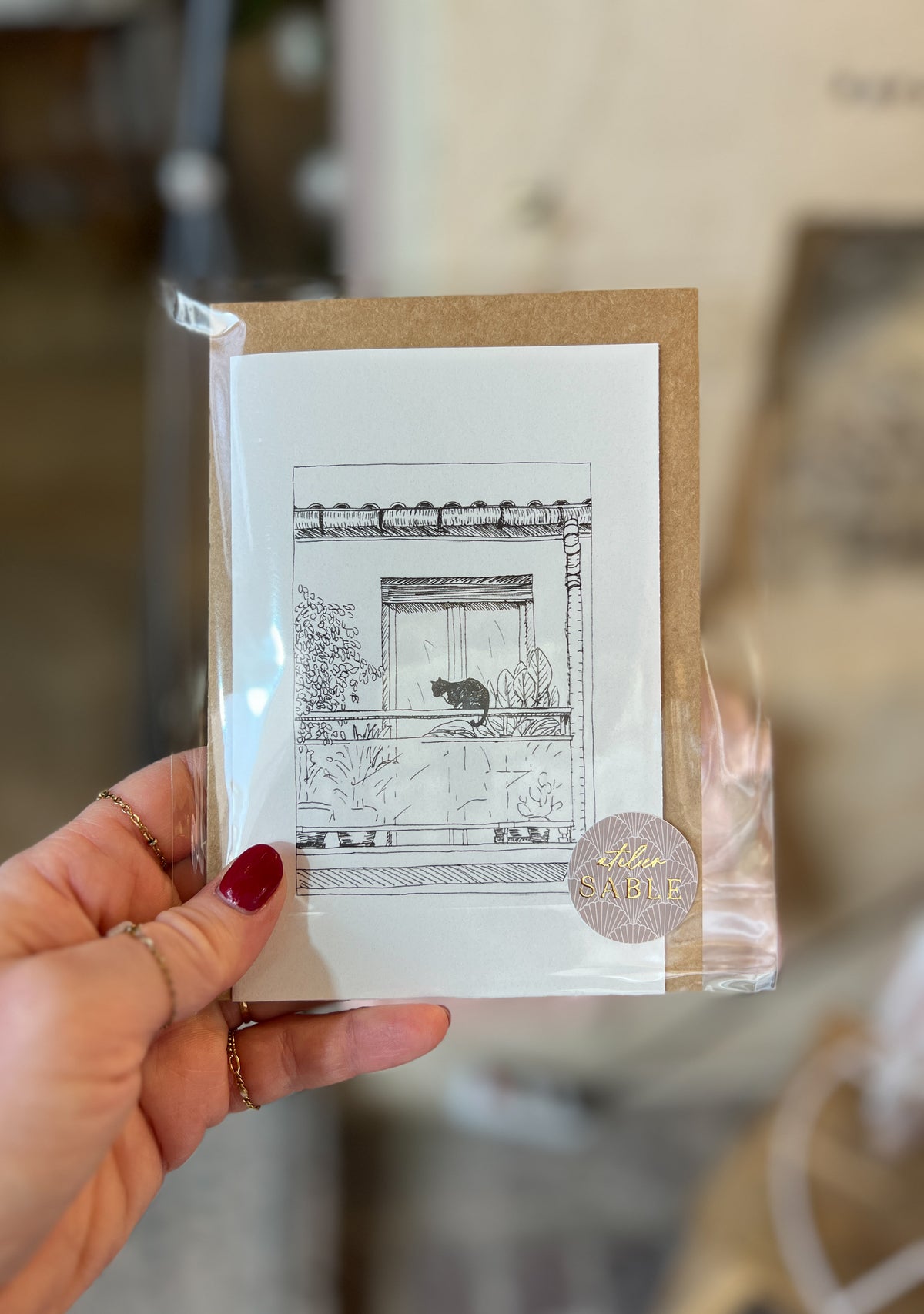 Carte Postale double volet avec enveloppe