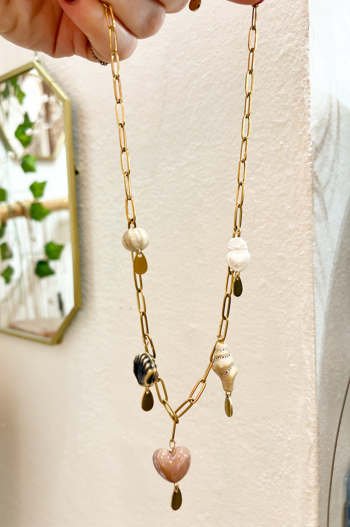 Collier Breloques Porcelaine