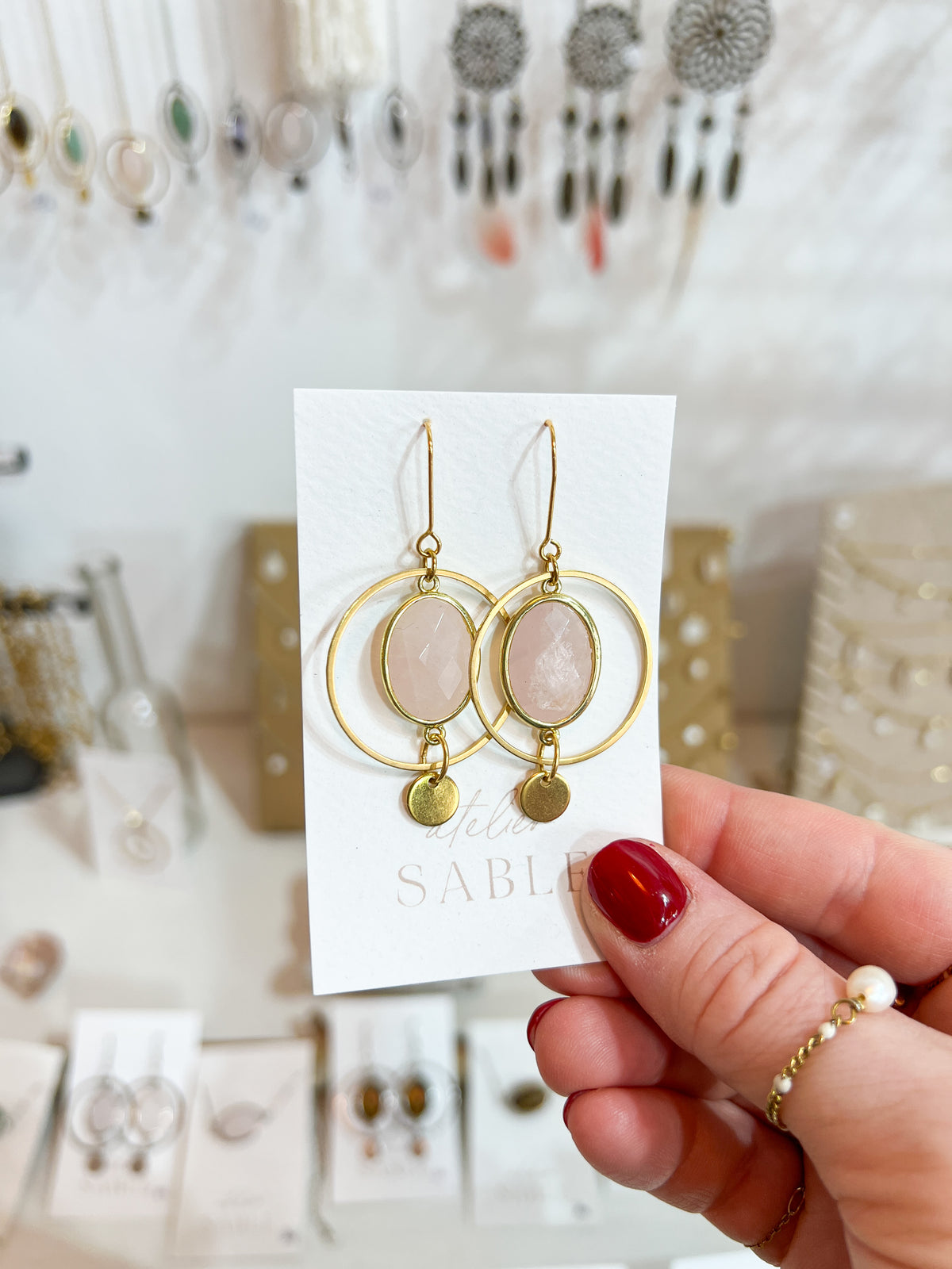 Boucles d'oreilles Saturne