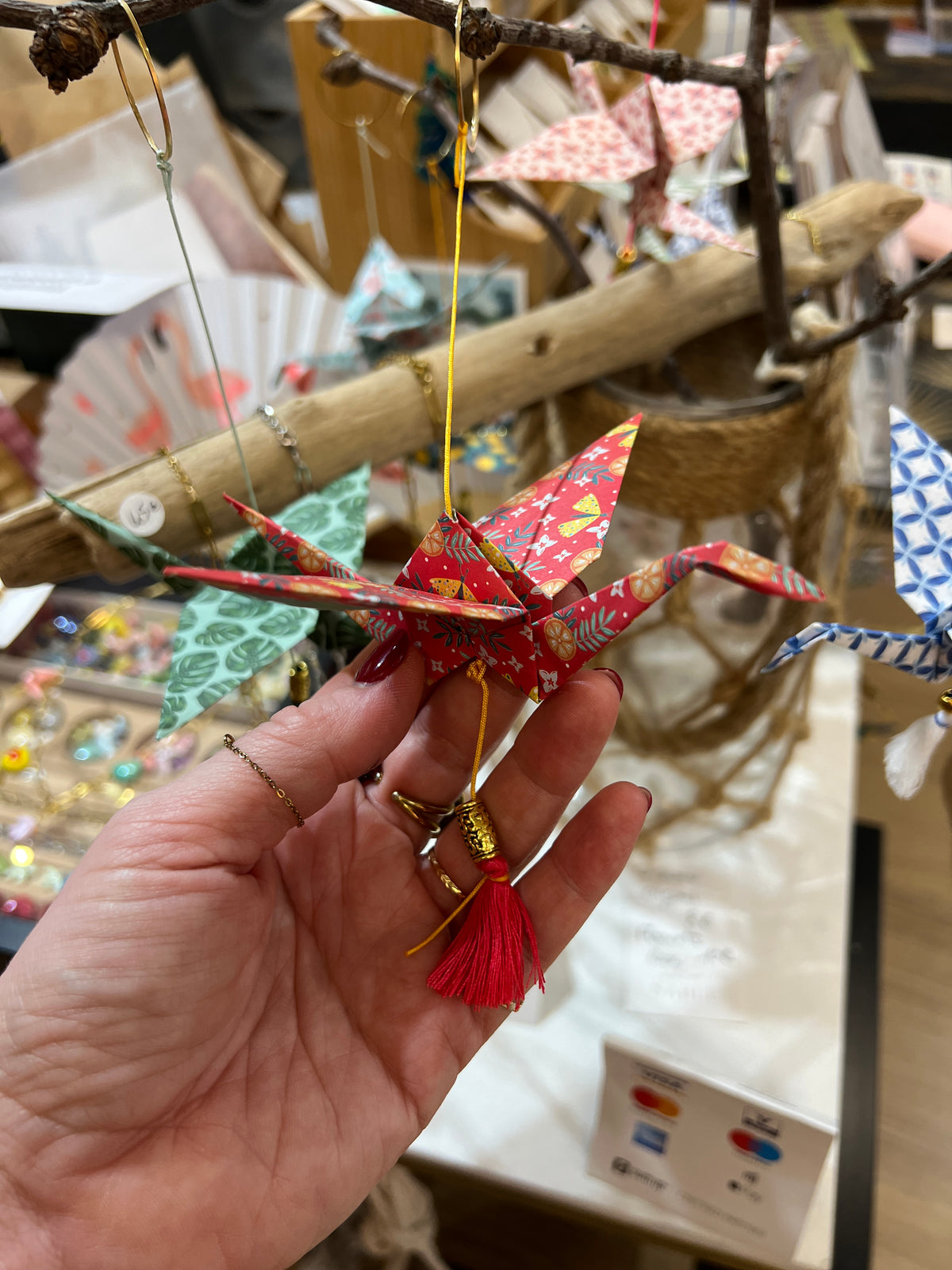 Suspension Origami 1 oiseau