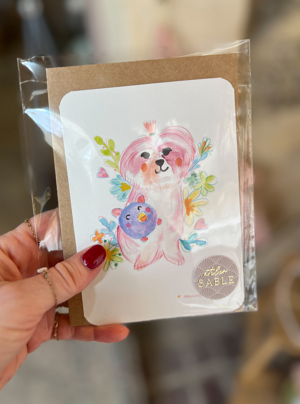 Carte Postale simple bords arrondis avec enveloppe