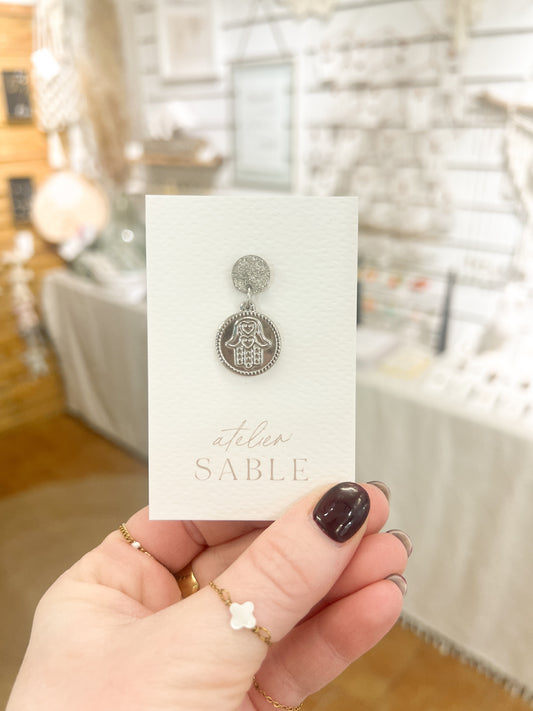 Argenté | Broche pin’s Main de Fatma