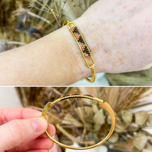 Gold-plated Miyuki beaded bracelet