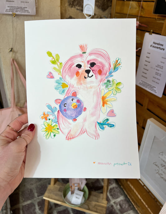 Affiches Aquarelle Portraits Animaux