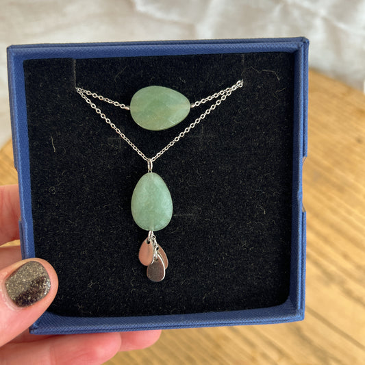 Argenté | Collier Merveille pierre fine