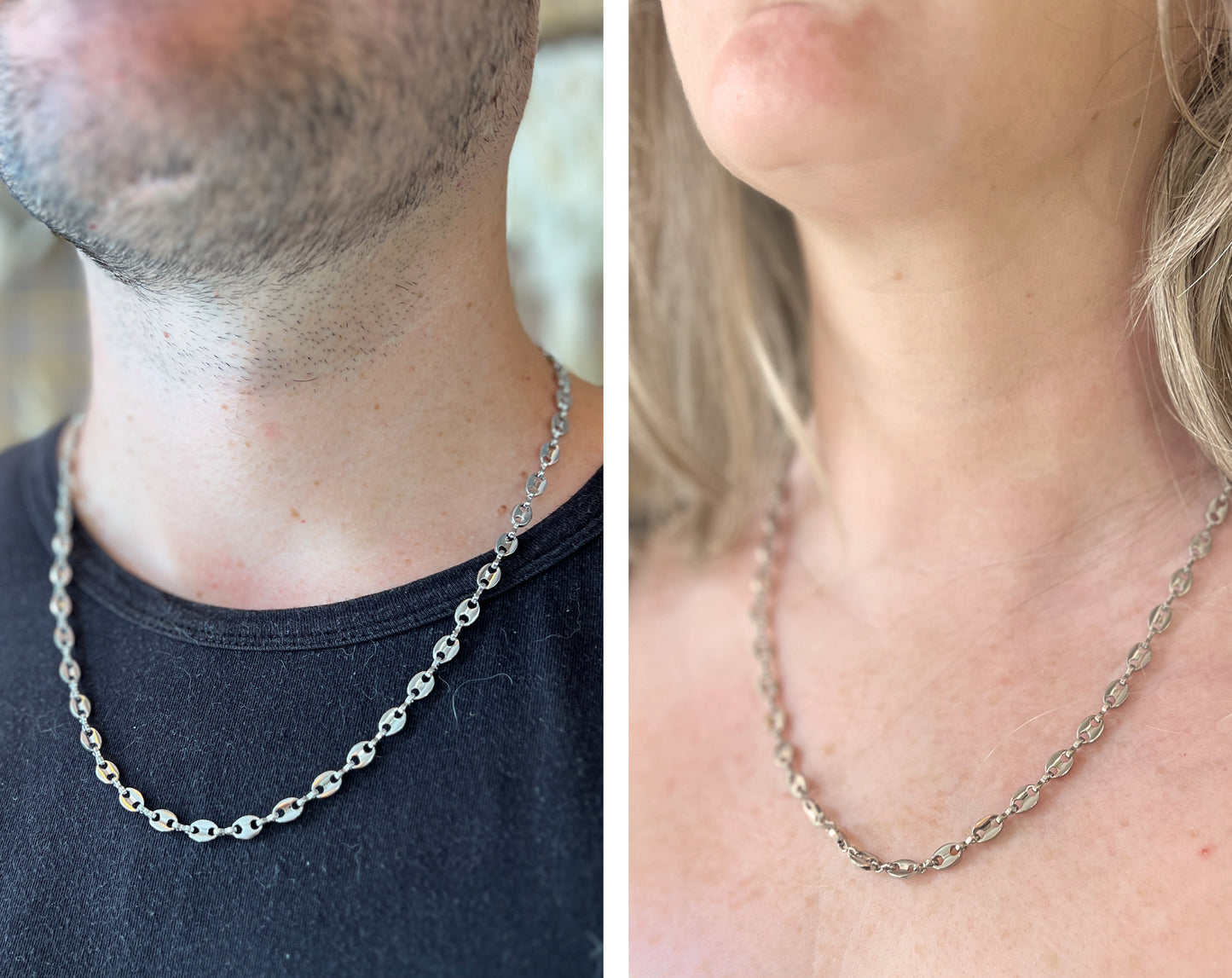 Unisex silver necklace - Jewelry Bar