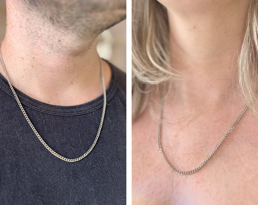 Unisex silver necklace - Jewelry Bar