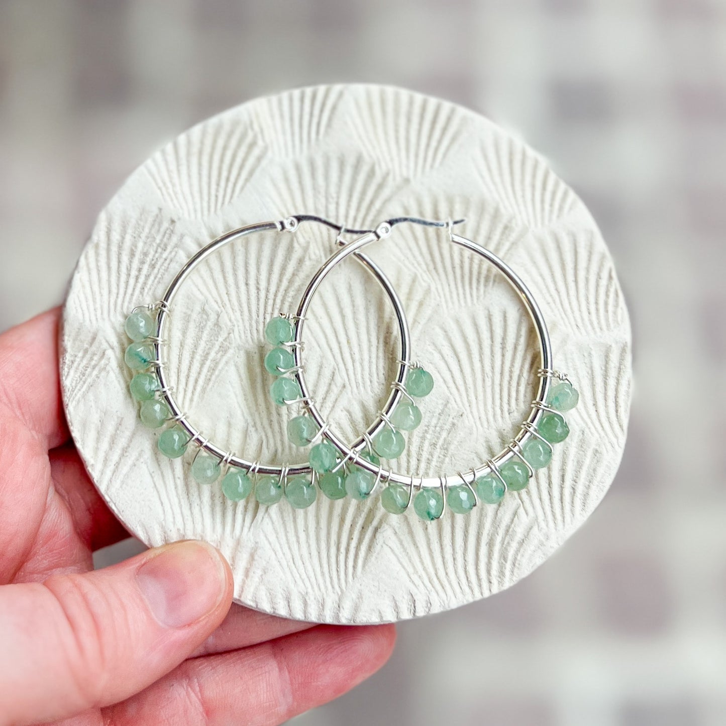 Tortoiseshell Ceramic Hoop Earrings