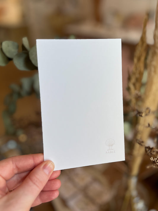 Gold greeting card, A6 size (postcard)