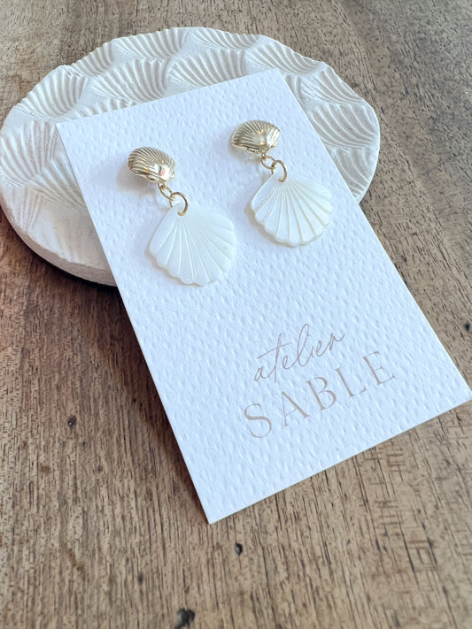 Boucles d'oreilles Alma Nacre