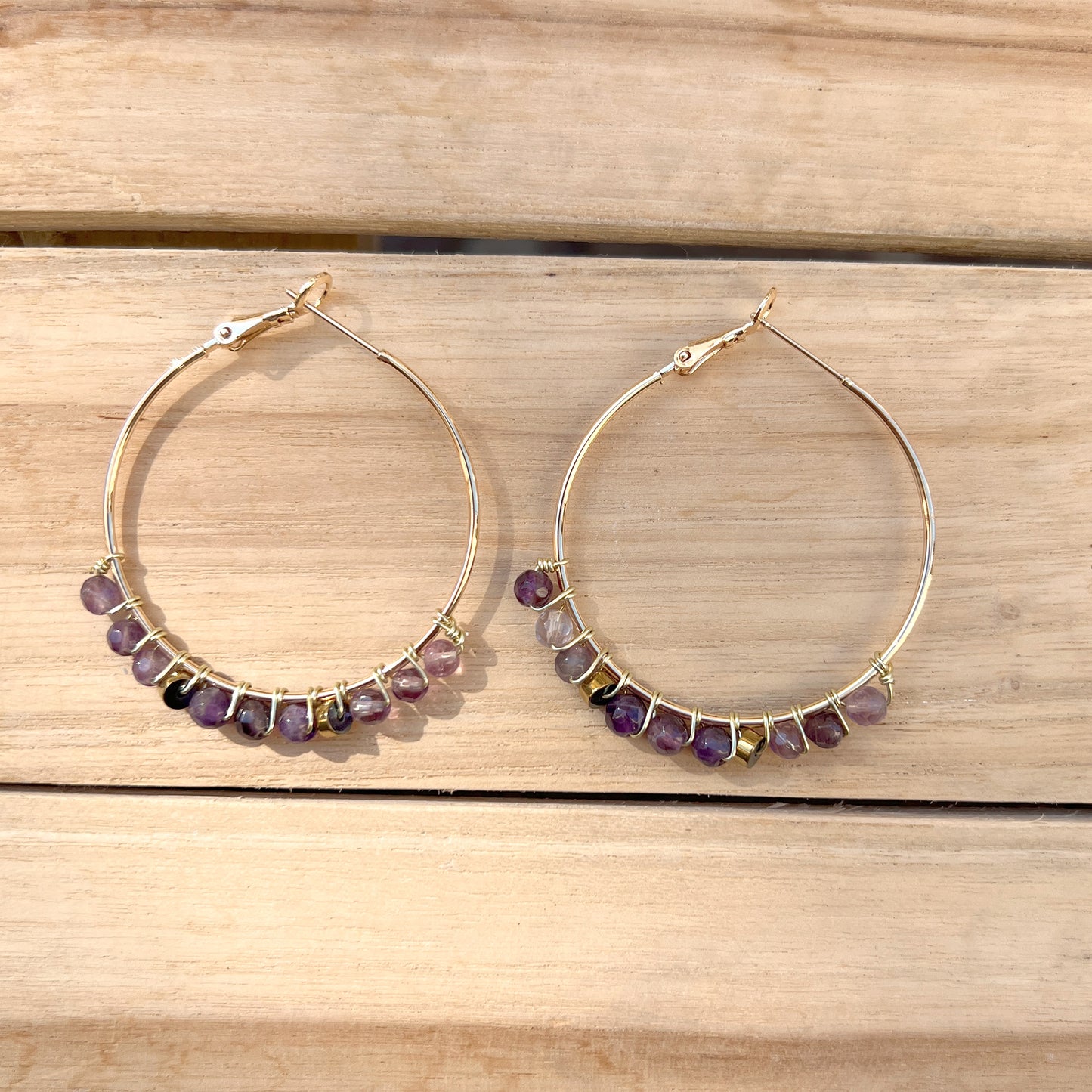 Tortoiseshell Ceramic Hoop Earrings