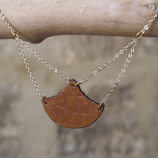 Nami Necklace in Recycled Leather