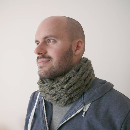 Snood Unisex Grey/Khaki