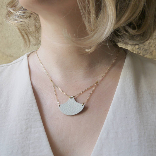 Nami Necklace in Recycled Leather